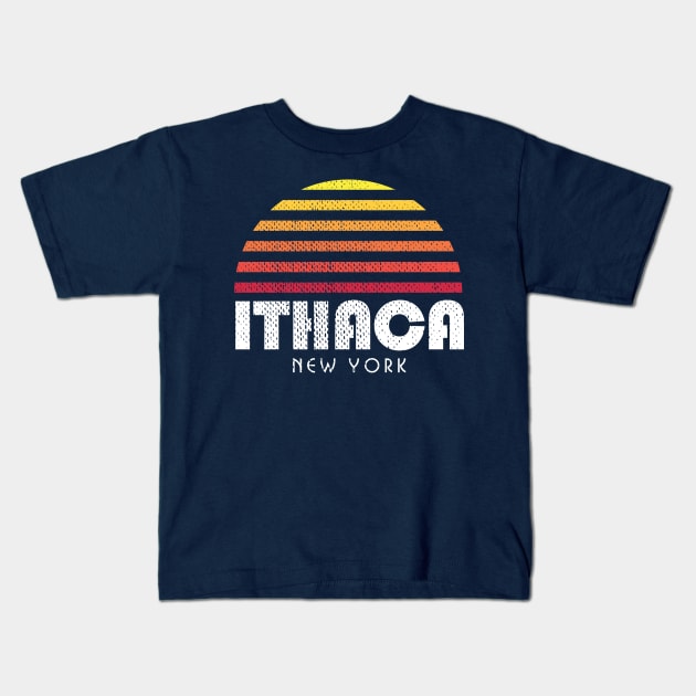 Ithaca New York Kids T-Shirt by PodDesignShop